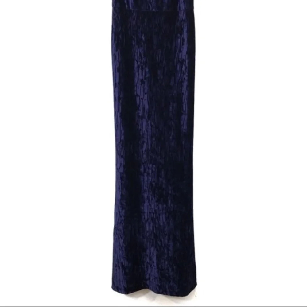 BADGLEY MISCHKA Textured Velvet Maxi Evening Gown Size 4 - Picture 6 of 8